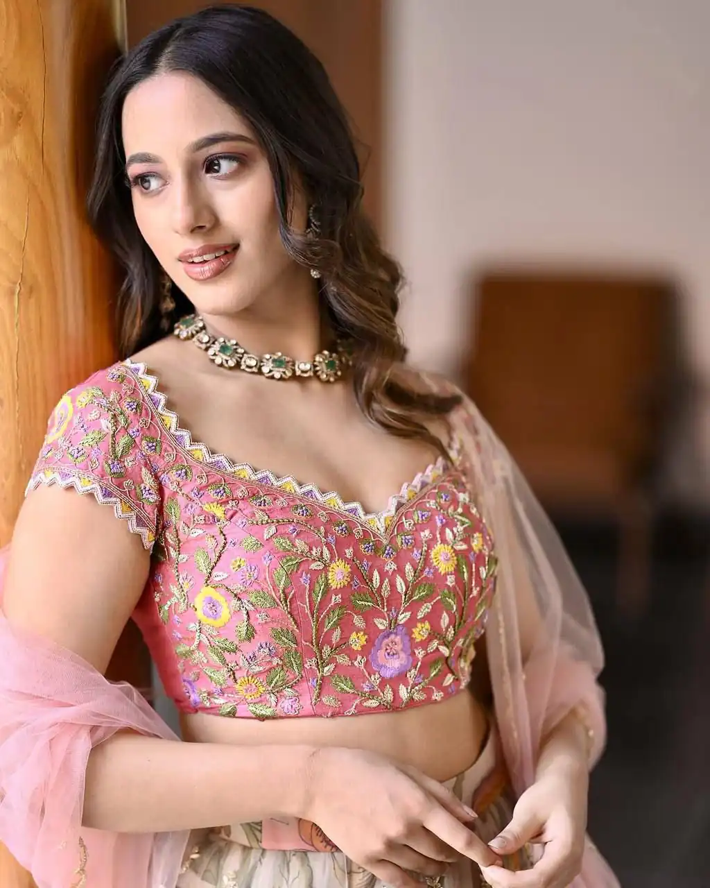BB 26 Peach Chinon Silk Lehenga Choli with Sequins Work & Embroidery Work. Available at ₹2999 only. Delivery 4-6 Working Days. Shop now. | Lehenga, Bollywood Lehenga, Creative Lehenga, Designer Lehenga, Embroidered Lehenga, Party Wear Lehenga