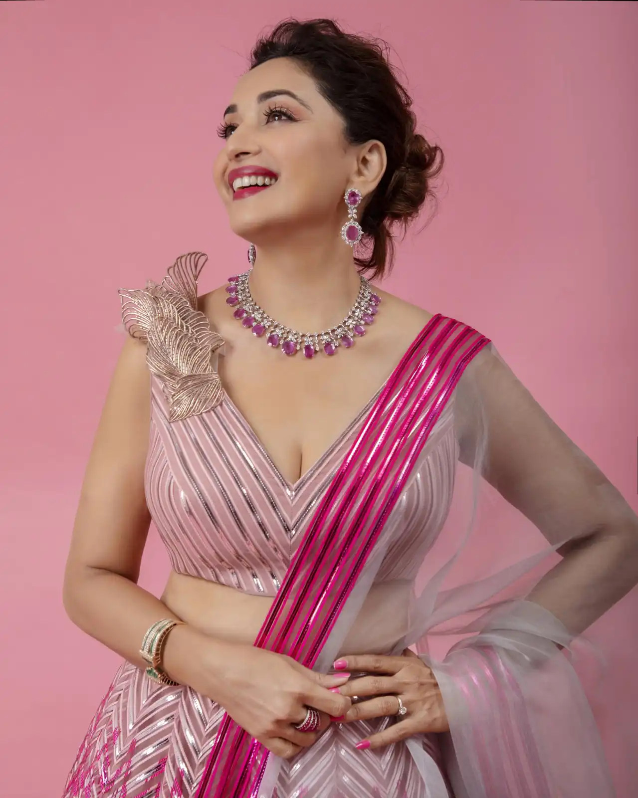 KT 220 Pink Glossy Silk Lehenga Choli with Embroidery Work & Thread Embroidery. Now at just ₹2999. Delivery 4-6 Working Days. Shop now. | Lehenga, Bollywood Lehenga, Creative Lehenga, Designer Lehenga, Embroidered Lehenga, Party Wear Lehenga