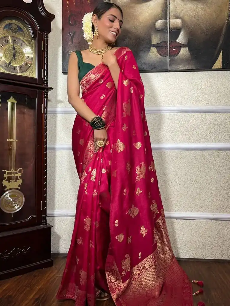 KPR 226 Pink Soft Lichi Silk Saree Perfect for Wedding, Party, Raksha Bandhan, Sangeet, Eid – . Get it for ₹1399. Delivery 4-6 Working Days. | Sarees, Bollywood Sarees, Creative Sarees, Designer Sarees, Embroidered Sarees, Ethnic Saree, Modern Digital sarees, Party Wear Sarees