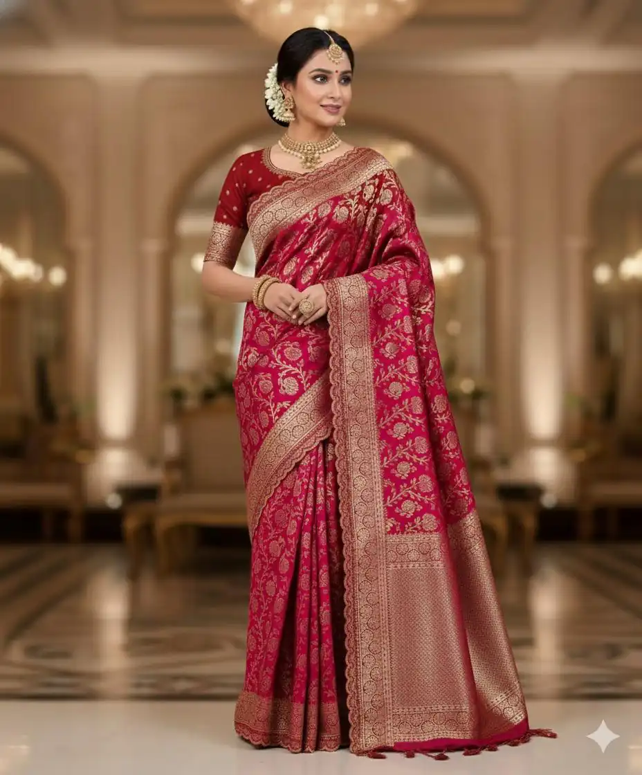 MS 451 Pink Litchi Silk Saree with Embroidery Work & Lace Work. Available at ₹1399 only. Delivery 4-6 Working Days. Shop now. | Sarees, Bollywood Sarees, Creative Sarees, Designer Sarees, Embroidered Sarees, Ethnic Saree, Modern Digital sarees, Party Wear Sarees