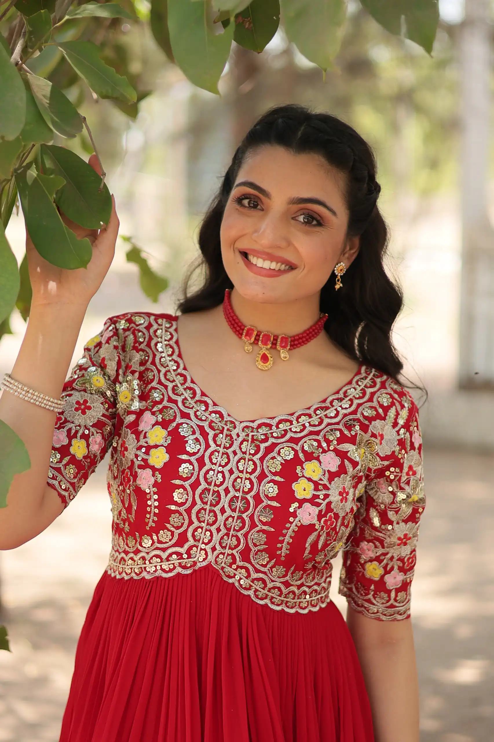 KA 1110 Red Faux Blooming Gown Perfect for Wedding, Party, Holi, Lohri, Baby Shower – . Introductory Price ₹1649. Delivery 4-6 Working Days. Shop no | Gowns, Bollywood Gowns, Creative Gowns, Designer Gowns, Embroidered Gowns, Party Wear Gowns