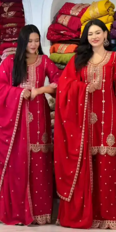 KD 1560 Red Color Faux Georgette Salwar Suit with Thread Embroidery. Special Price ₹2049. Delivery 4-6 Working Days. Shop now. | Jump Suits, Salwar suit, Casual Suits, Creative suits, Designer Suits, Palazzo Suits, Party Wear Suits, Patiala Suits, Straight Suits