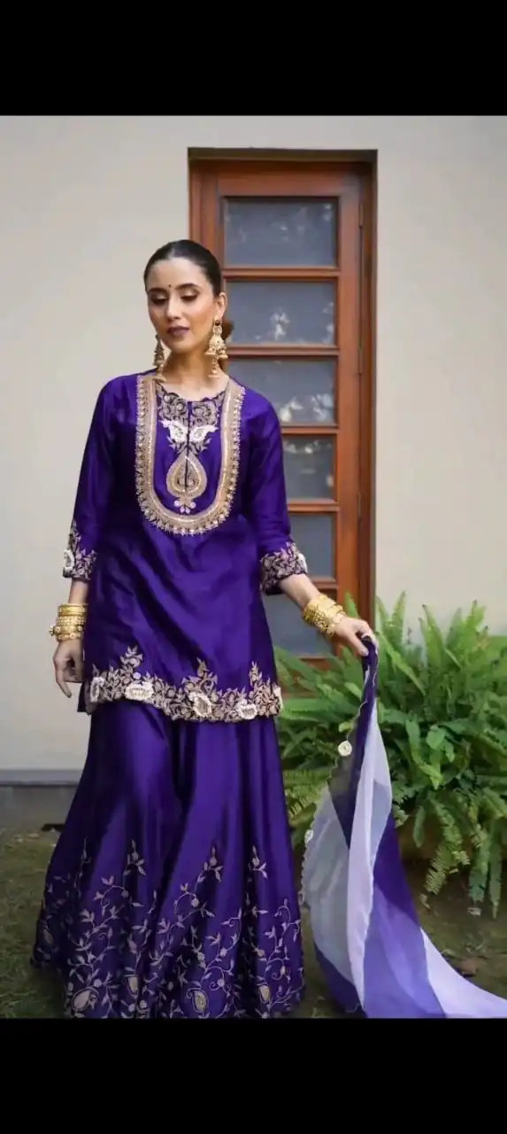 DC 95 Royal Purple Color Chinon Thread Sequence Work Salwar Suit . Wedding, Party, Festive, Best Price ₹1849. Delivery 4-6 Working Days. Shop now. | Jump Suits, Salwar suit, Casual Suits, Creative suits, Designer Suits, Palazzo Suits, Party Wear Suits, Patiala Suits, Straight Suits