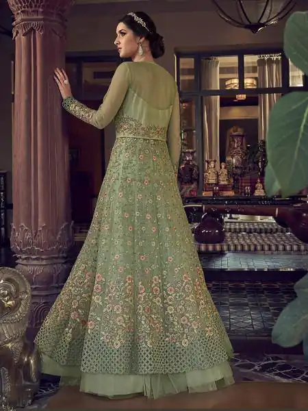 FC 6802 Sea Green in Banglory Silk Embroidery Work & Stone Work Salwar Suit . Festive Deal ₹3449. Delivery 4-6 Working Days. Shop now. | Jump Suits, Salwar suit, Casual Suits, Creative suits, Designer Suits, Palazzo Suits, Party Wear Suits, Patiala Suits, Straight Suits