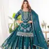 ₹2149 | ND 5033 Teal Chinon Silk Salwar Suit with Embroidery Work & Lace Work. Affordable Price ₹2149. Delivery 4-6 Working Days. Shop now. | Jump Suits, Salwar suit, Casual Suits, Creative suits, Designer Suits, Palazzo Suits, Party Wear Suits, Patiala Suits, Straight Suits