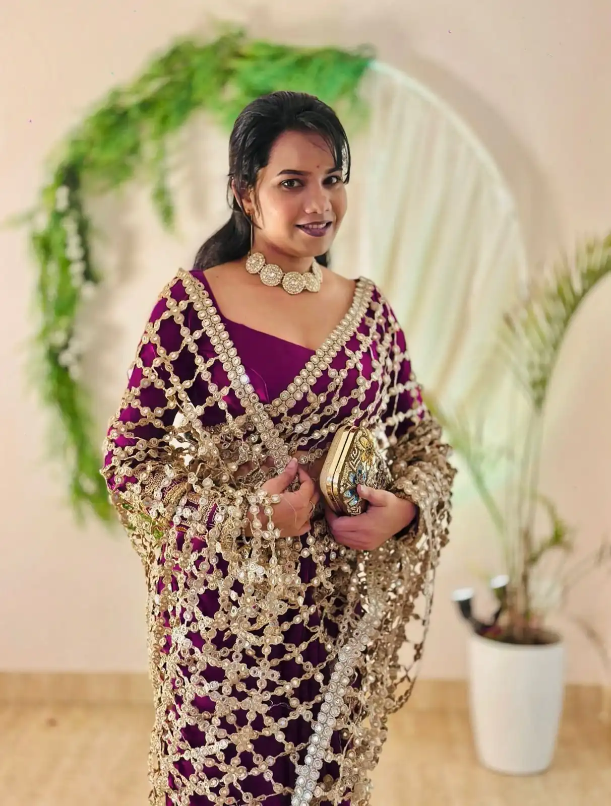 SRK 5322 Wine Fendy Silk Saree with Lace Work & Mirror Work. Wedding, Party, Festive, Events, Festive Deal ₹2499. Delivery 4-6 Working Days. Shop now. | Sarees, Bollywood Sarees, Creative Sarees, Designer Sarees, Embroidered Sarees, Ethnic Saree, Modern Digital sarees, Party Wear Sarees