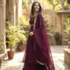 MF 1010 Wine Vichitra Silk Salwar Suit with Zari Work & Embroidery Work. Now at just ₹1769. Delivery 4-6 Working Days. Shop now. | Jump Suits, Salwar suit, Casual Suits, Creative suits, Designer Suits, Palazzo Suits, Party Wear Suits, Patiala Suits, Straight Suits