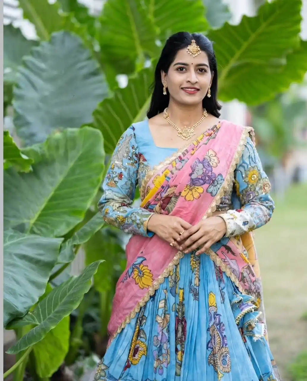 PC 546 Blue in Cotton. Kalamkari Print Lehenga Choli Wedding, Party, Festive, Events, Now at just ₹2099. Delivery 4-6 Working Days. Shop now. | Lehenga, Bollywood Lehenga, Creative Lehenga, Designer Lehenga, Embroidered Lehenga, Party Wear Lehenga