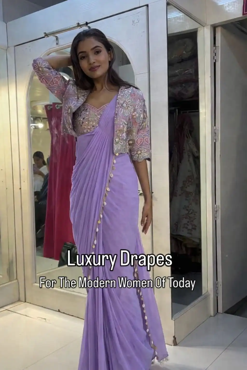 BB 59 Lavender Crep Silk Saree. Perfect for Wedding, Party, Pongal, Reception, Housewarming – Introductory Price ₹2399. Delivery 4-6 Working | Sarees, Bollywood Sarees, Creative Sarees, Designer Sarees, Embroidered Sarees, Ethnic Saree, Modern Digital sarees, Party Wear Sarees