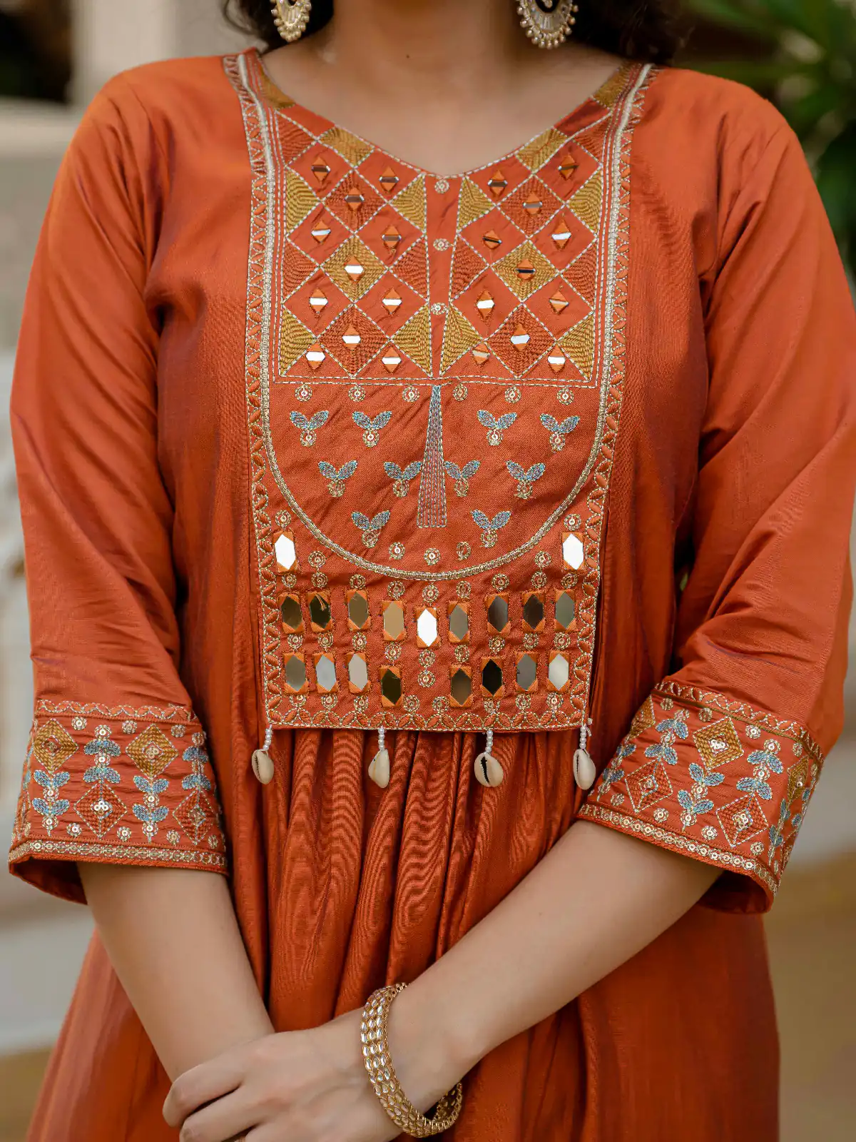 ₹2049 | DIVA 126 Orange Viscose Roman Silk Anarkali Suit with Mirror Work & Embroidery Work. Affordable Price ₹2049. Delivery 4-6 Working Days. Shop now. | Anarkali Suits, Bollywood Anarkali, Creative-Anarkali, Designer Anarkali, Embroidered Anarkali, Party Wear Anarkali
