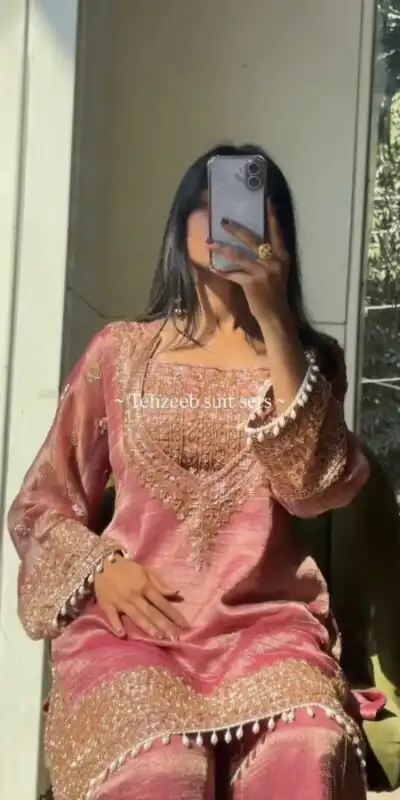 SR 1705 Peach Fendy Silk Salwar Suit Perfect for Wedding, Party, Cultural Events, Sangeet, Housewarming – . Grab it for ₹2449. Delivery 4-6 Working Da | Jump Suits, Salwar suit, Casual Suits, Creative suits, Designer Suits, Palazzo Suits, Party Wear Suits, Patiala Suits, Straight Suits