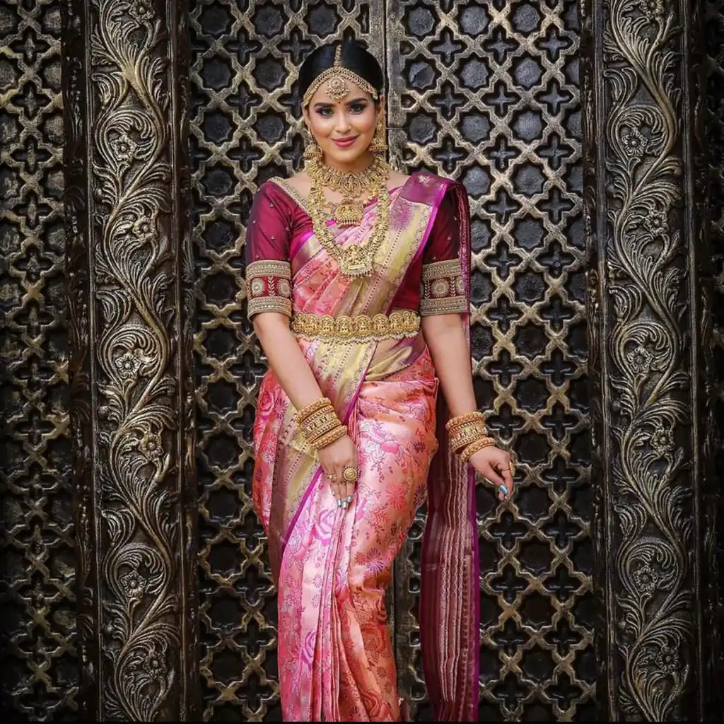 KP 4035 Peach Soft Lichi Silk Saree Perfect for Wedding, Party, Reception, Diwali, Ethnic Day – . Affordable Price ₹1449. Delivery 4-6 Working Days. | Sarees, Bollywood Sarees, Creative Sarees, Designer Sarees, Embroidered Sarees, Ethnic Saree, Modern Digital sarees, Party Wear Sarees