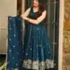 ZB 5055 Teal Embroidery Work Salwar Suit in Teal Gold Crazy. Available at ₹2449 only. Delivery 4-6 Working Days. Shop now. | Jump Suits, Salwar suit, Casual Suits, Creative suits, Designer Suits, Palazzo Suits, Party Wear Suits, Patiala Suits, Straight Suits