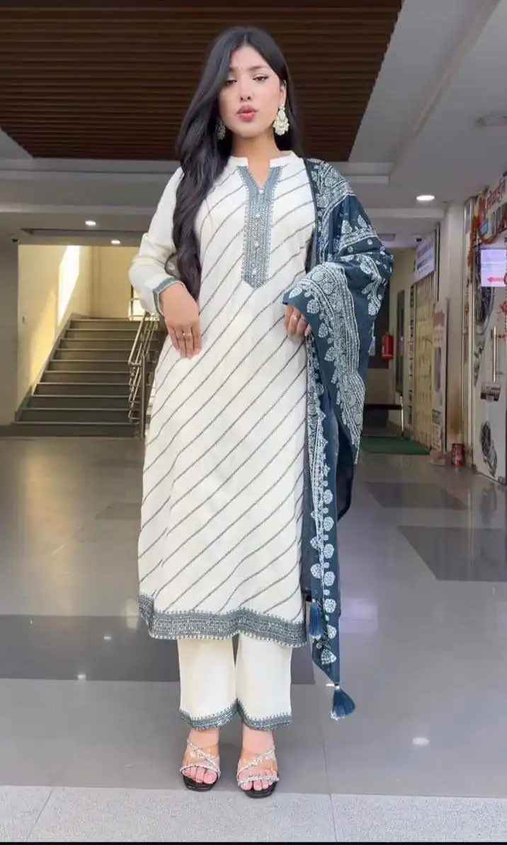 ₹1599 | DC 113 White in Maslin Digital Print Salwar Suit . Wedding, Party, Festive, Events, Introductory Price ₹1599. Delivery 4-6 Working Days. Shop now. | Jump Suits, Salwar suit, Casual Suits, Creative suits, Designer Suits, Palazzo Suits, Party Wear Suits, Patiala Suits, Straight Suits