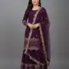 ₹2099 | ZF 250 Wine Color Faux Georgette Embroidery Sequence Work Sharara Suit Wedding, Party, Festive, Events Etc. Expected Delivery 4-6 Working Days @2099/- | Jump Suits, Salwar suit, Casual Suits, Creative suits, Designer Suits, Palazzo Suits, Party Wear Suits, Patiala Suits, Straight Suits
