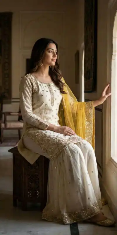 JF 041 Yellow Fendy Silk Salwar Suitwith Embroidery Work & Lace Work. Now at just ₹2149. Delivery 4-6 Working Days. Shop now. | Jump Suits, Salwar suit, Casual Suits, Creative suits, Designer Suits, Palazzo Suits, Party Wear Suits, Patiala Suits, Straight Suits