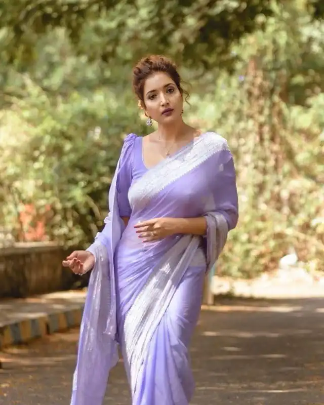 Fancy Lavender Soft Lilan Slab Jacquard Work Saree