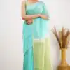 Perfect Sky Blue Soft Lilan Slab Weaving Work Saree