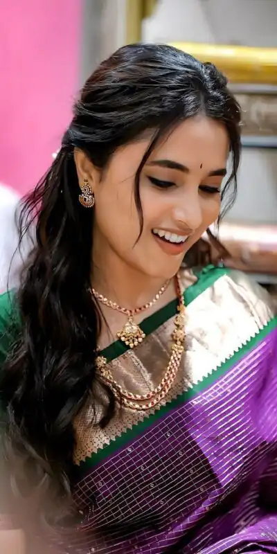 Pretty Purple Soft Lichi Silk Jacquard Work Saree