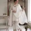 Super Peach Fox Georgette With Embroidery Work Salwar Suit