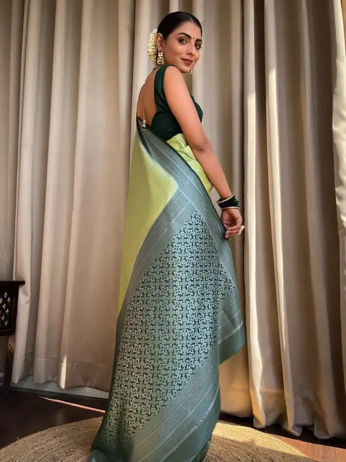 Super Pista Lichi Silk Jacquard Work Saree
