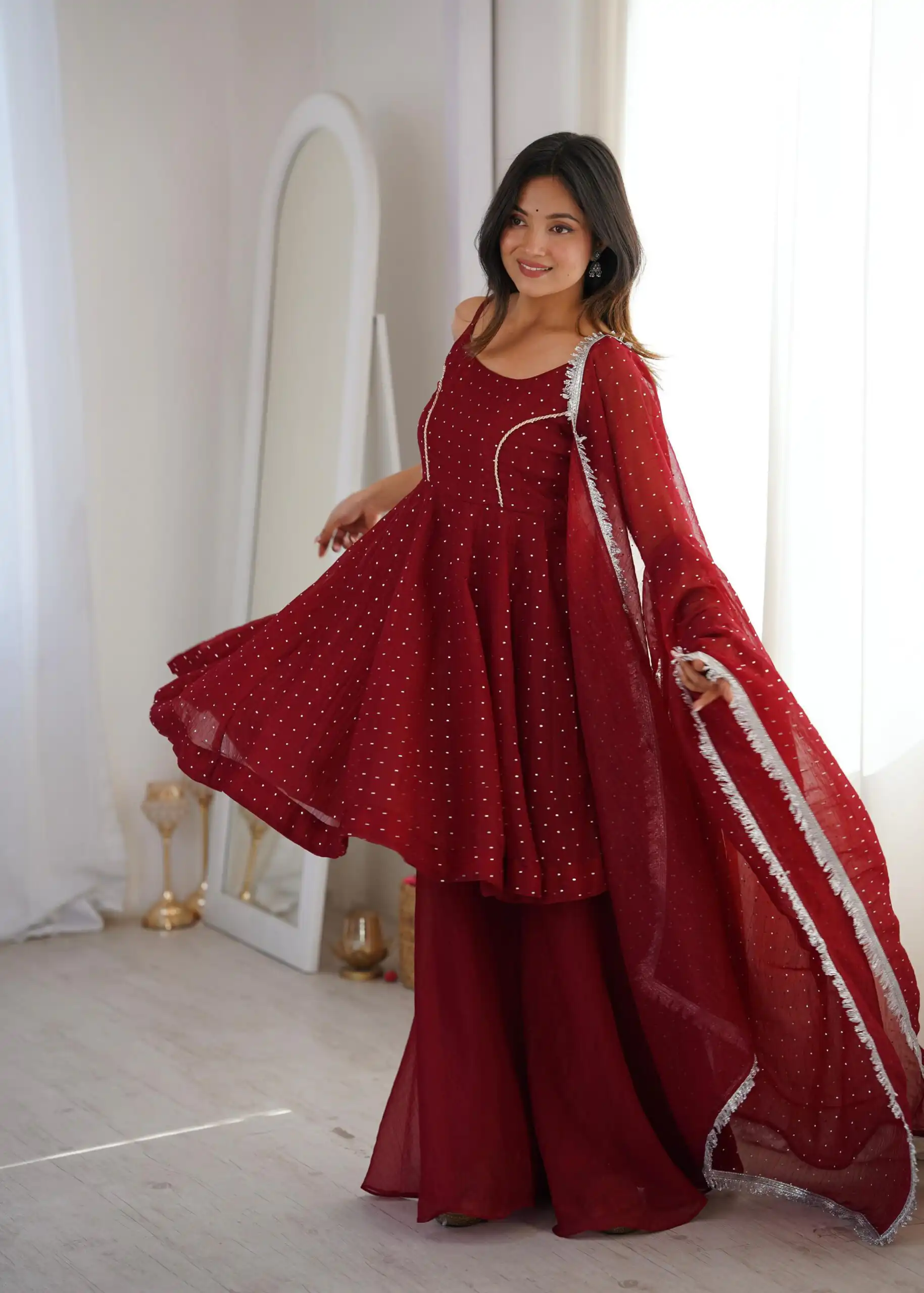JF 046 Maroon Crunchy Silk Salwar Suit Perfect for Wedding, Party, Sangeet, Anniversary, Housewarming Introductory Price ₹2099. Delivery 4-6 | Jump Suits, Salwar suit, Casual Suits, Creative suits, Designer Suits, Palazzo Suits, Party Wear Suits, Patiala Suits, Straight Suits