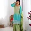 Fancy Green Chinon Silk Sequence Work Salwar Suit