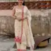 Gorgeous Pink Maska Cotton Silk Embroider Work Salwar Suit