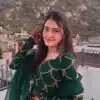 Graceful Green Mal Chanderi Sequence Work Gown
