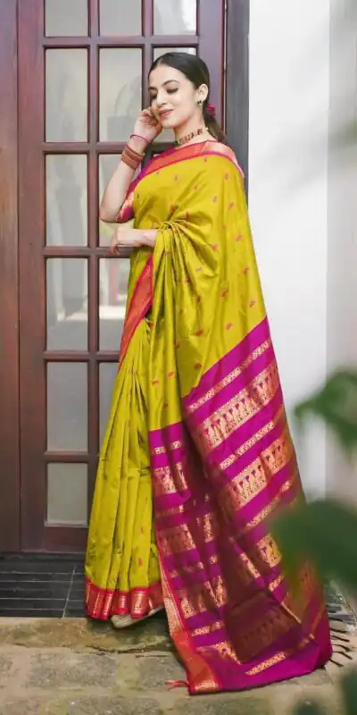 Pretty Mastered Lichi Silk Jacquard Border Work Saree