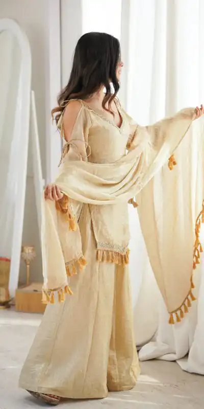 Pretty Off White Doremon Crush Mirror Work Salwar Suit
