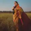 Pretty Yellow Lichi Silk Jacquard Border Work Saree