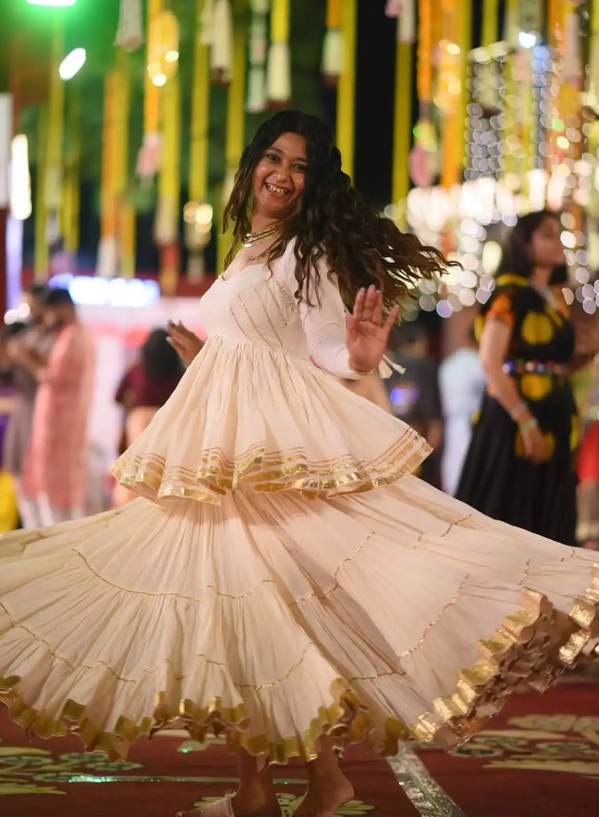 Stylish White Pure Cotton Lace Work Lehenga Choli