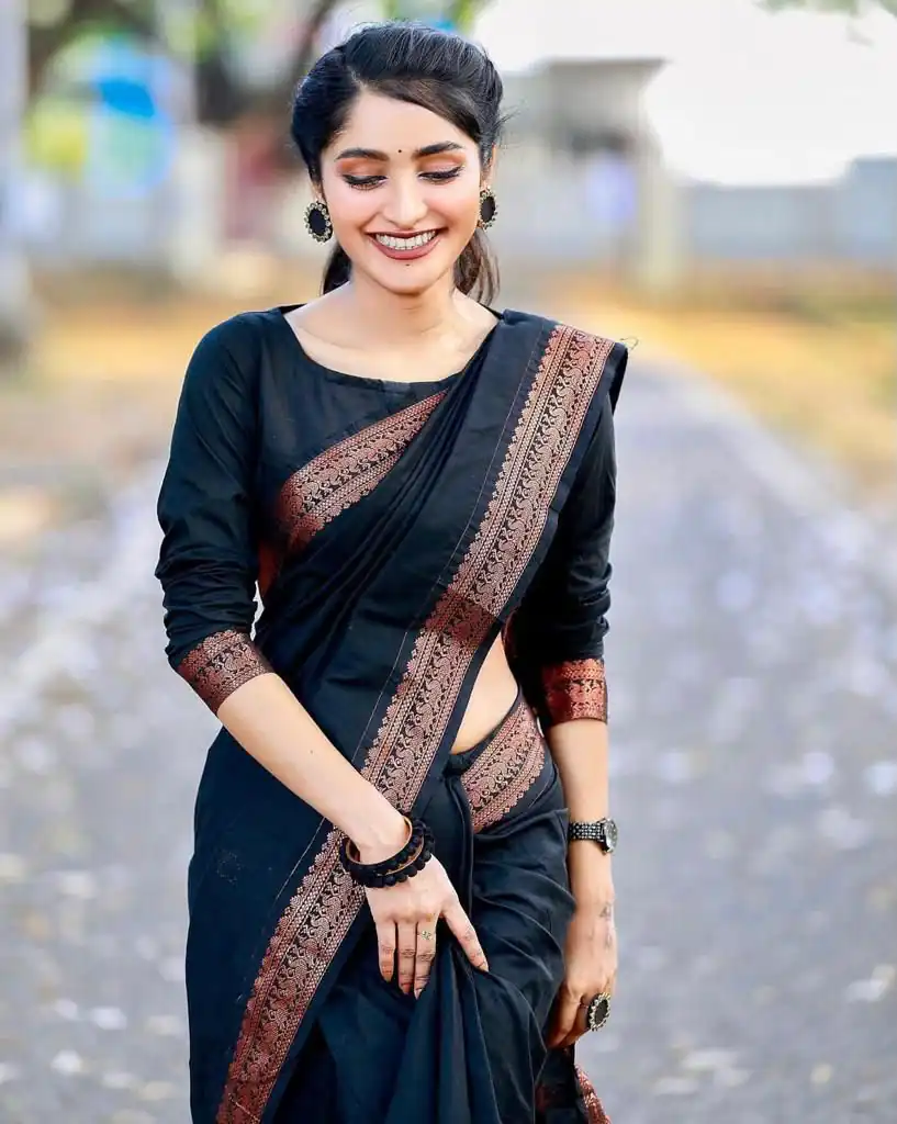 KPR 159 Black Soft Lichi Silk Cloth Saree Perfect for Wedding, Party, Family Gatherings, Sangeet, Ethnic Day – . Festive Deal ₹1349. Delivery 4-6 Workin | Sarees, Bollywood Sarees, Creative Sarees, Designer Sarees, Embroidered Sarees, Ethnic Saree, Modern Digital sarees, Party Wear Sarees