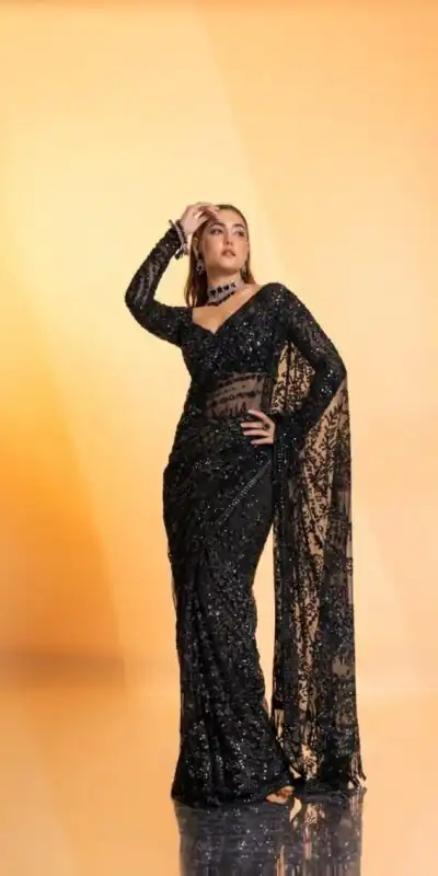 DF 3462 Black Color Butterfly Net Heavy 5mm Sequins Embroidery work Saree Casual, Wedding, Festive, Events . Expected Delivery  4-6 Working Days @1799/- only                                                                                | Sarees, Bollywood Sarees, Creative Sarees, Designer Sarees, Embroidered Sarees, Ethnic Saree, Modern Digital sarees, Party Wear Sarees