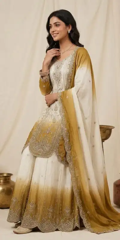 Grand Mustered Star Georgette Embroider Work Salwar Suit