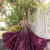 Grand Wine Kora Cotton Kutchi Patch Work Lehenga Choli