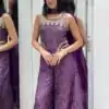 Shiny Purple Faux Georgette Digital Print Salwar Suit