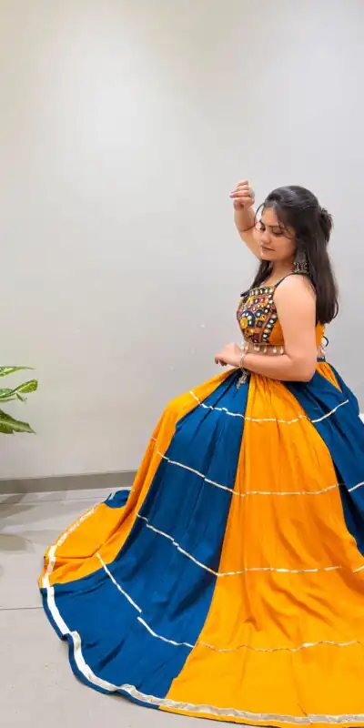 Trendy Blue Rayon Embroider Work Lehenga Choli