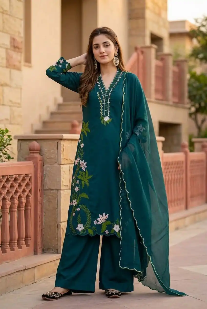 ST 249 Teal Roman Silk Salwar Suit with Sequins Work & Embroidery Work. Available at ₹2099 only. Delivery 4-6 Working Days. Shop now. | Jump Suits, Salwar suit, Casual Suits, Creative suits, Designer Suits, Palazzo Suits, Party Wear Suits, Patiala Suits, Straight Suits