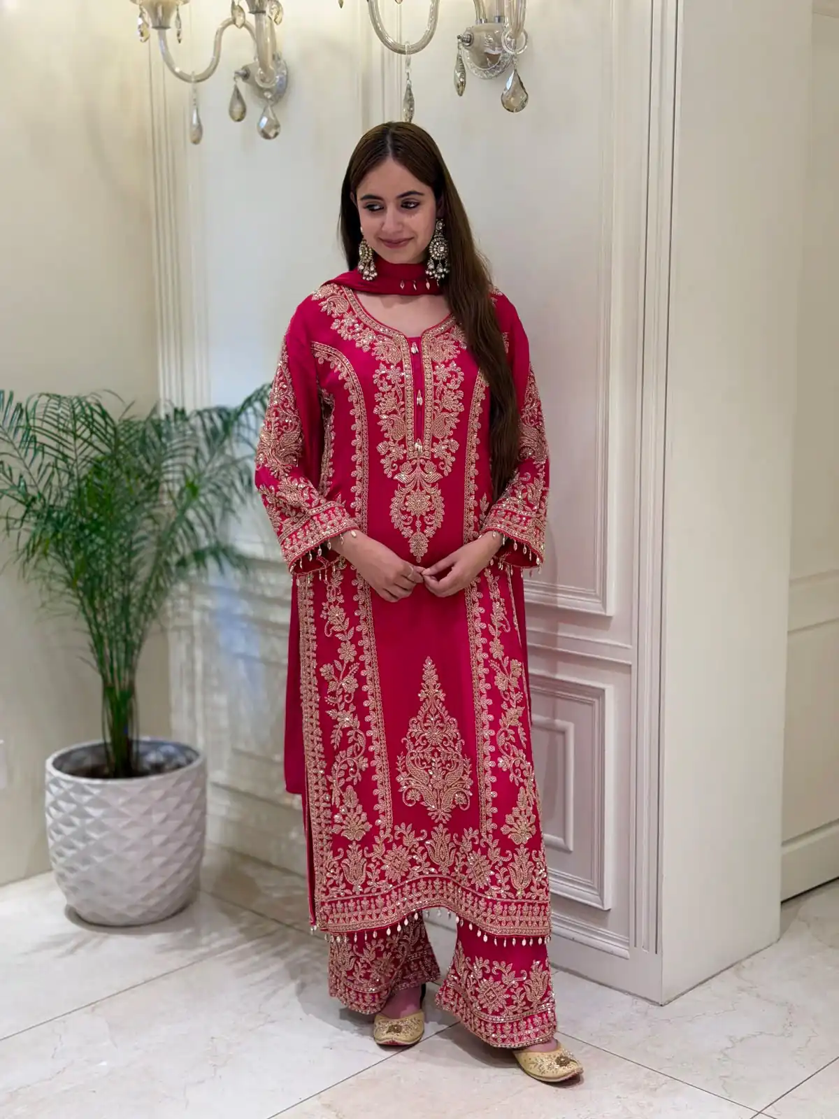 SRK 5365 Red Faux Georgette Salwar Suit erfect for Wedding, Party, Mehendi, Pongal, Reception – . Available at ₹2449 only. Delivery 4-6 Working Days | Jump Suits, Salwar suit, Casual Suits, Creative suits, Designer Suits, Palazzo Suits, Party Wear Suits, Patiala Suits, Straight Suits