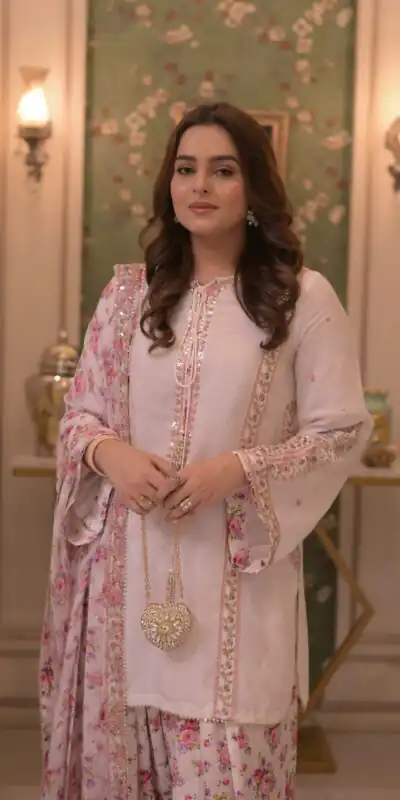 JF 057 White Pure Natural Crep Salwar Suit with Moti Work & Embroidery Work. Affordable Price ₹2349. Delivery 4-6 Working Days. Shop now. | Jump Suits, Salwar suit, Casual Suits, Creative suits, Designer Suits, Palazzo Suits, Party Wear Suits, Patiala Suits, Straight Suits