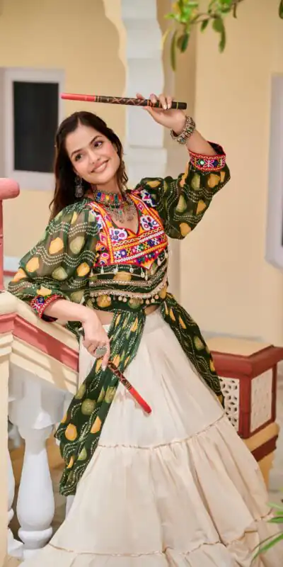 Ram 131 Green in Pure Cotton Mirror Work & Gamthi Work Lehenga Choli . Exclusive Offer ₹2949. Delivery 4-6 Working Days. Shop now. | Lehenga, Bollywood Lehenga, Creative Lehenga, Designer Lehenga, Embroidered Lehenga, Party Wear Lehenga