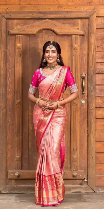 KP 6084 Peach Soft Lichi Silk Saree with Lace Work & Lace Border. Introductory Price ₹1449. Delivery 4-6 Working Days. Shop now. | Sarees, Bollywood Sarees, Creative Sarees, Designer Sarees, Embroidered Sarees, Ethnic Saree, Modern Digital sarees, Party Wear Sarees