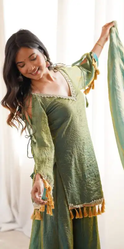 SRK 5357 Green Doremon Crush Salwar Suit Perfect for Wedding, Party, Traditional Day, Baisakhi, Karwa Chauth – . Exclusive Offer ₹2099. Delive | Jump Suits, Salwar suit, Casual Suits, Creative suits, Designer Suits, Palazzo Suits, Party Wear Suits, Patiala Suits, Straight Suits