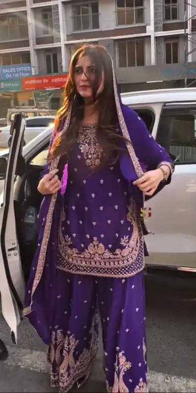 ZB 5067 Purple Chinon Silk Salwar Suit Perfect for Wedding, Party, Ganesh Chaturthi, Baby Shower, Makar Sankranti – . Affordable Price ₹2399. /- | Jump Suits, Salwar suit, Casual Suits, Creative suits, Designer Suits, Palazzo Suits, Party Wear Suits, Patiala Suits, Straight Suits