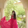 KA 1270 Pink in Colour Faux Georgette Bandhani Print Work Gown. Available at ₹2019 only. Delivery 4-6 Working Days. Shop now. | Gowns, Bollywood Gowns, Creative Gowns, Designer Gowns, Embroidered Gowns, Party Wear Gowns