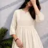 Adaa 2.0 Cream Colour Rayon Cotton Kurti with Embroidery Work. Introductory Price ₹1549. Delivery 4-6 Working Days. Shop now. | Kurti, Bollywood Kurti, Creative Kurtis, Designer Kurti, Party Wear Kurti, Selfie Kurti