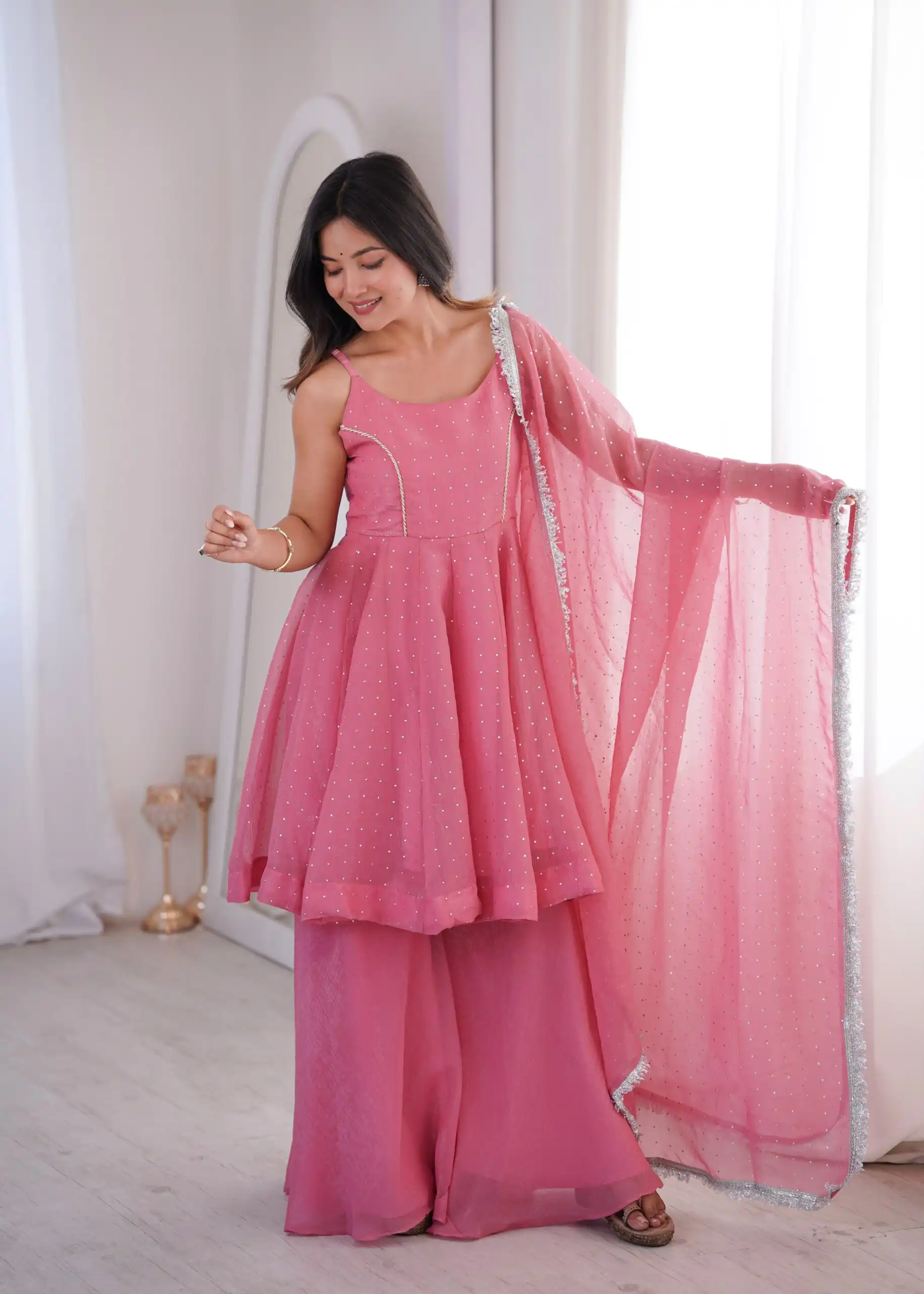 JF 046 Pink Crunchy Silk Salwar Suit Perfect for Wedding, Party, Sangeet, Anniversary, Housewarming Introductory Price ₹2999. Delivery 4-6 | Jump Suits, Salwar suit, Casual Suits, Creative suits, Designer Suits, Palazzo Suits, Party Wear Suits, Patiala Suits, Straight Suits