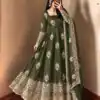 Fancy Mehendi Fendy Silk Sequins Work Gown